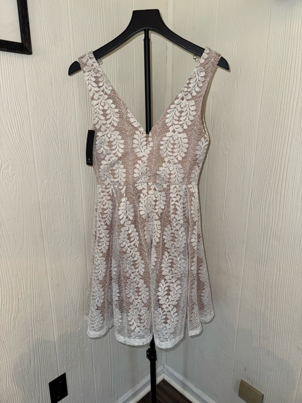 Lulus All of My Heart White Lace Skater Dress Small - Picture 4 of 4